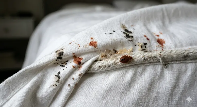 Bed Bugs Signs on Sheets tulsa